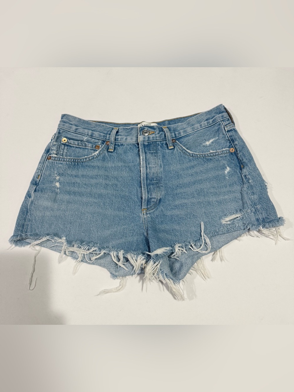 AGOLDE Parker Distressed Cutoff Denim Shorts Size 28